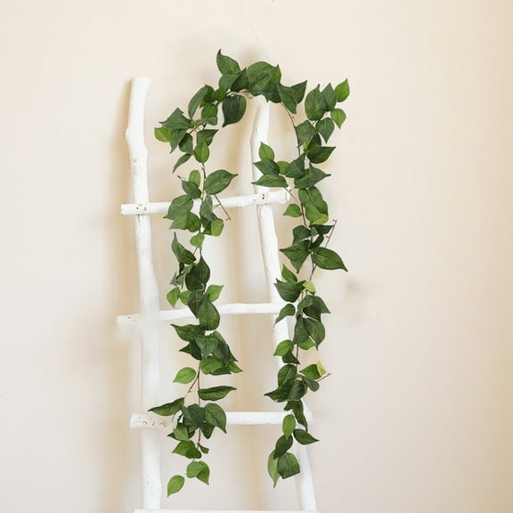 Luxcidy Fake Ivy Vines, 5.9Ft Bendable Silk Garland Greenery Artificial Vines Decor for Bedroom Faux Hanging Vine Decor, Home Wall Party Room Wedding Decor (A)