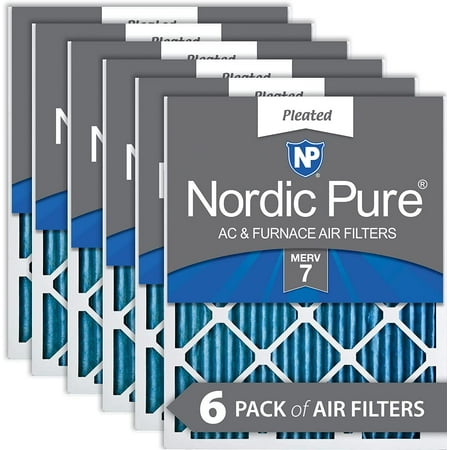 

YAAN 18x18x1 MERV 7 Pleated AC Furnace Air Filters 6 Pack