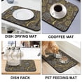 thumbnail image 4 of Versatile Coffee Mat (19.5x12in) - Absorbs Spills, Hides Stains, Anti-Slip, Perfect Fit Under Coffee Machines, Coffee Drying Mat Excellent as a Kitchen Dish Drying Mat, 4 of 7