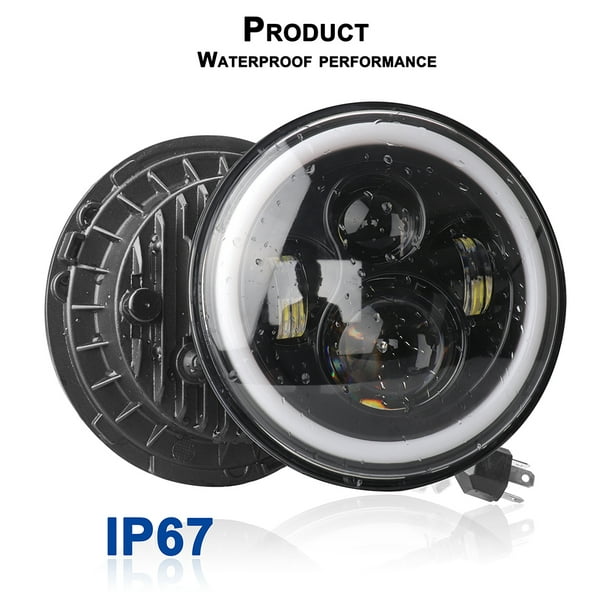 24V phare de voiture de moto 7 pouces LED ronde lampe de conduite