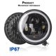 thumbnail image 4 of Faro de coche de motocicleta 7 pulgadas LED redondo Lámpara de conducción Lámpara de cabeza Apto Carevas 12V / 24V, 4 of 7