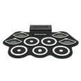 thumbnail image 1 of Roll Up Drum Practice Pad, Portable 360 Degree Stereo 100-240V Midi Drum Kit With Recording Function For Kid For Friends Gathering Performance US Plug, 1 of 8
