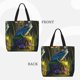 thumbnail image 2 of Easygdp Cute Blue Frog Bolsa Tote para Mujer, Bolso de Hombro para Trabajo, Playa, Viajes, Compras y Supermercado, 2 of 7