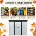 thumbnail image 7 of CarButler 8x6ft Metal Outdoor Storage Shed with Window and Transparent Plate, Lockable Sliding Doors for Garden Backyard Patio White, 7 of 7