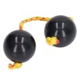 thumbnail image 2 of Kashaka Instrument, African Shaker Rattle Crisp Sound Rhythm Fingertip Sand Balls Hand Shaker Sand Balls Double Gourd Rhythm Percussion, 2 of 8
