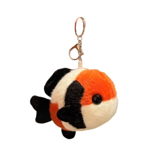 Goowood Plush Fish Keychain Cute Koi Carp Keyring Good Luck Charm Auspicious Pendant Soft Bag Purse Backpack Accessory Fashion Holiday Gift for Friends Couples