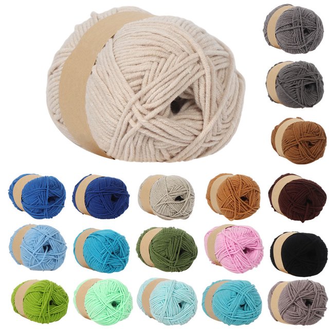 Ounissouiy Hilos de tejer de 5 hebras de 50g, hilo de ganchillo tejido a mano para mujer, suéter tejido a mano, suministros de tejido artesanal Type3 NO3