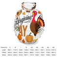 thumbnail image 2 of Happy Thanksgiving Pumpkin Turkey 3D Print Hoodie Men Women Autumn Thin Pullover Sweatshirt Vintage Streetwear Tops, 2 of 6