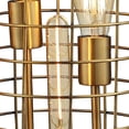 thumbnail image 3 of Benjara 16" Table Lamp- Vintage Caged Dome Shade- Metal Frame- Classic Gold, 3 of 5