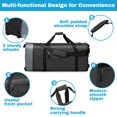 thumbnail image 4 of Bolsa de viaje Finnhomy plegable de 100 litros con 2 ruedas, 83 x 34 x 36 cm, 4 of 7