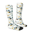 thumbnail image 4 of Lsque Cute Whale Printed Crew Socks Men's Women's LightWeight Thin Casual Calf Socks ,Knee High Socks,Cotton Socks, 4 of 9