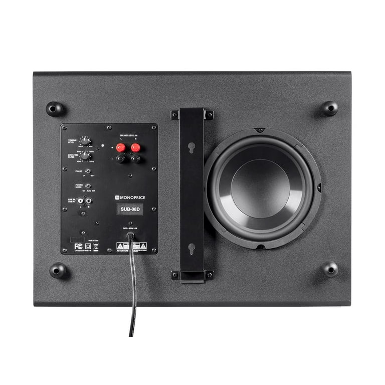Monoprice SSW-8 Powered Audio Subwoofer, 100 Watt, 8