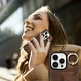 thumbnail image 6 of Dteck for iPhone 11 Case with Card Holder, Retro PU Leather Wallet Case with Rotating Ring Kickstand, Slim Back Protective Cover Case for iPhone 11,Brown, 6 of 7