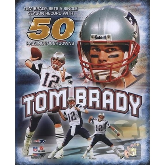 Tom Brady 50 TD's Portrait Plus Sports Photo