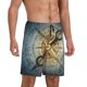 thumbnail image 2 of Balery Vintage Compass Pantalones cortos de pijama de punto de algodón para hombre con cinturilla y bolsillos-X-Large, 2 of 6