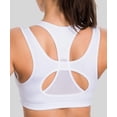 thumbnail image 4 of Sostén Deportivo SYROKAN Inalámbrico de Alta Sujeción con Espalda Cruzada XL Blanco, 4 of 5
