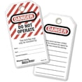 thumbnail image 3 of Master Lock, MLK497A, Heavy-duty English Tags, 12 / Pack, Red, 3 of 3