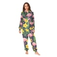 thumbnail image 2 of FORMRS Onesies Pajama for Adults Unisex Hoodie Winter Jumpsuit One Piece Sleepwear, Sizes S-2XL, Flamingo Pattern, 2 of 7