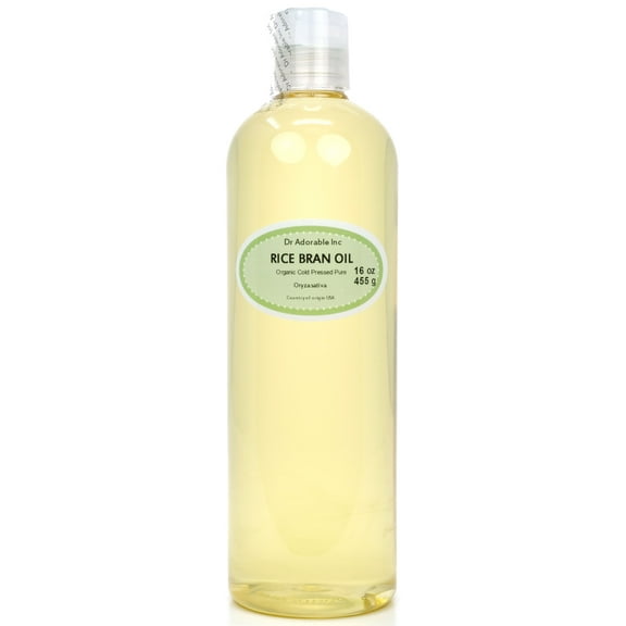 Dr. Adorable - 100% Pure Rice Bran Oil Organic Cold Pressed Moisturizing Oil For Face Skin Hair - 16 oz