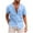 Sky Blue, variant on PBNBP Hawaiian Shirts for Men Linen Short Sleeve Button Down Shirts Summer Casual Solid Color Beach Shirts Comfort Yoga T Shirt