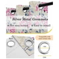 thumbnail image 6 of Pink Floral Blackout Curtains, Light Blocking Print Window Curtains, Spring Rustic Botanical Flowers Herbs Thermal Insulated Window Drapes for Living Room Kitchen Cafe 2 Panels, 55"W x 39"L, 6 of 9