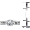 thumbnail image 4 of 7/8 Carat T.W. Diamond Three-Stone Engagement Ring in 14kt White Gold, 4 of 5