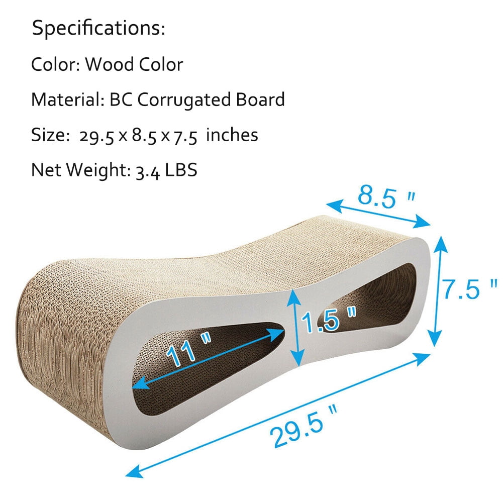 Hommoo Cat Scratcher Toy,Premium Cat Scratcher Post, Furniture Play Rest,Wood Color