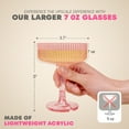 thumbnail image 5 of Acrylic Champagne Tower – 20-Piece Stackable Coupe Glass Set - 7 oz, Pink Plastic Champagne Tower for Weddings & Parties, 5 of 6