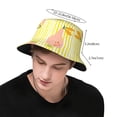 thumbnail image 5 of ZICANCN Fruit Yellow Pear Line Chapeau Seau Unisexe Imprimé Double Face pour Golf Pêche Plage Extérieur, 5 of 5