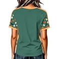 thumbnail image 4 of Women's V Neck Halloween Tops Short Sleeve Casual T-Shirts Funny Pumpkin Car Graphic Tees Flattering Blouses for Fall Holiday Party Everyday Activewear, 4 of 5