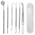 thumbnail image 1 of MesaSe Stainless Steel Dental Examination Tools  Home Teeth Cleaning Instruments  Washable Cleaning Tools  Classic Home Dental Care Set. zzz, 1 of 6