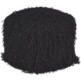 thumbnail image 1 of Ashley Pouf Cairo Tressé Shaggy Noir, 1 of 1