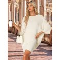 thumbnail image 3 of DARING DIVA Women's 2-Piece Plus Size Workout T-Shirt with Biker Shorts Set L Beige, 3 of 7