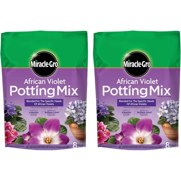 African Violet Potting Mix, 8qt, 2-Pack