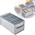 thumbnail image 3 of SharkTRUE Wardrobe Clothes Organizer, Foldable Closet Clothing Organizer with Handles, Divided Clothes Drawer, Closet Shelf Organizer Boxes, for Jean Sweater Shirt Pants Underwear Bra, 3 of 9