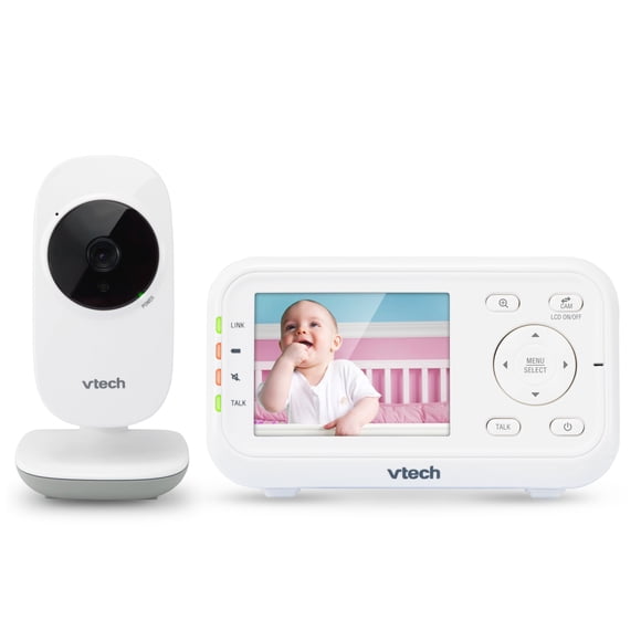 Monitor de vídeo para bebés VTech, 1000 pies, largo alcance, pantalla de 2,8 pulgadas, color blanco VTech VTech