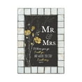 thumbnail image 1 of Mr. and Mrs. I Will Follow Grey Brush Pearlescent 5 x 7 Table Top and Wall Photo Frame, 1 of 1