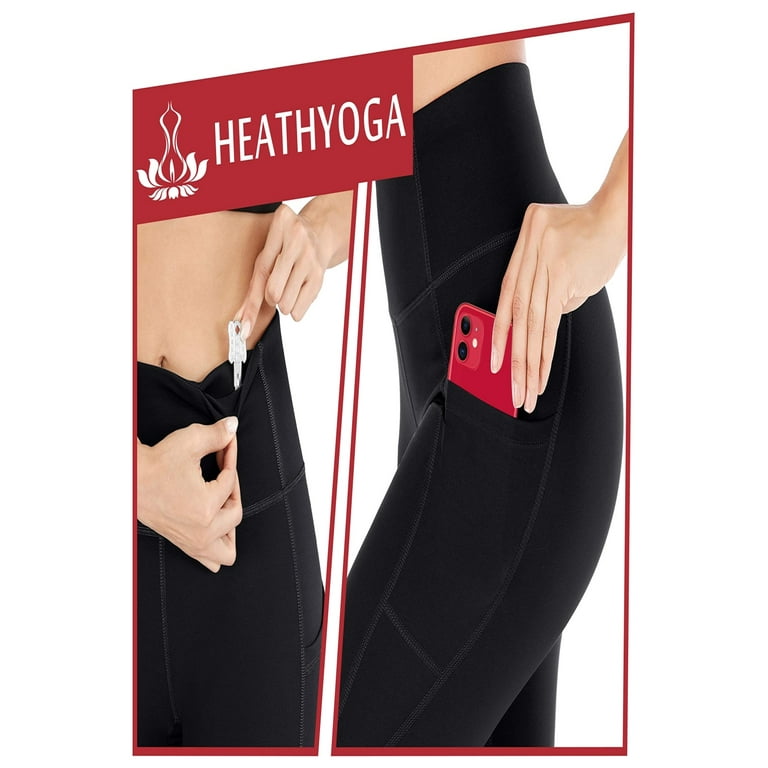leggings for women high waisted capri cotton : Heathyoga High Waisted  Leggings for Women Tumm