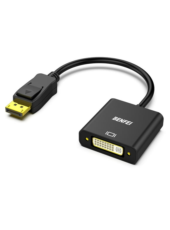 BENFEI DisplayPort to DVI DVI-D Single Link Adapter, Display Port to DVI Converter Male to Female Black Compatible for Lenovo, Dell, HP and Other Brand