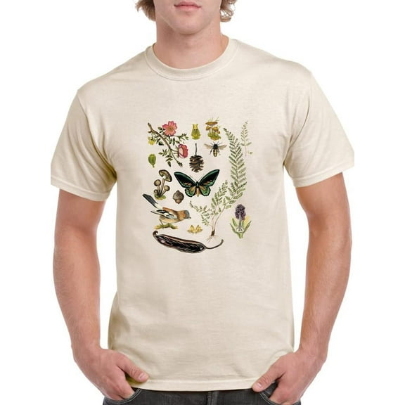 Drawings From The Forest T-Shirt Men -Naomi McCavitt Designs, Male Medium