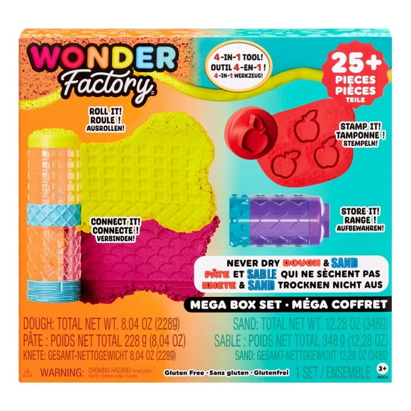 Wonder Factory Never Dry Dough & Sand Mega Box Set