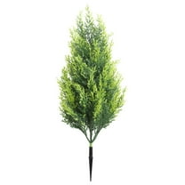 LYINGF Artificial Cedar Topiary Trees Potted with Realistic Ground - Indoor/Outdoor Cedar Plants, Natural-Looking Front Porch Decor for Garden, Entryway and Patio, UV Resistant Material