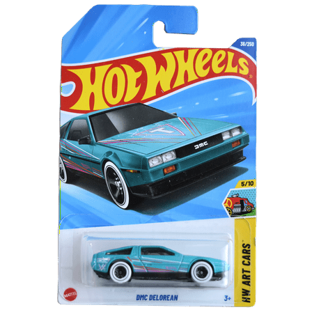 Hot Wheels DMC Delorean, HW Art Cars 5/10 [teal] 36/250