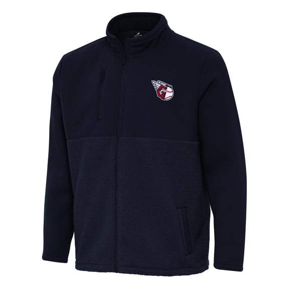 Men's Antigua Navy Cleveland Guardians Daily Fused Full-Zip Jacket