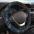 thumbnail image 5 of Logiee Navy Blue Geometric Print Breathable Elastic Steering Wheel Cover, Non-Slip Stretch Steering Wheel Protector,Universal 15 Inch Fit Auto, Suvs, Truck, 5 of 6