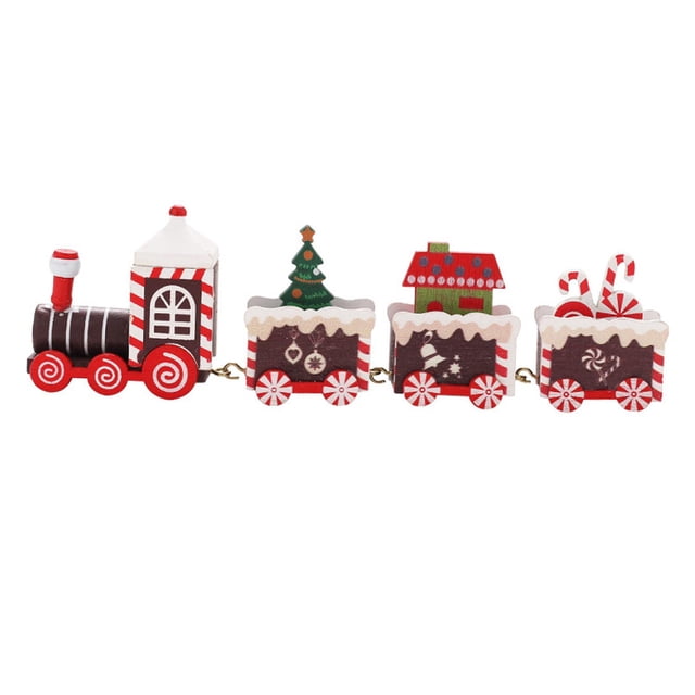 Christmas Wooden Train Ornament, Christmas Decoration, Xmas Desktop Trains Ornaments, For Indoor, Holiday Christmas ,Home Hallway Colco tren juguetes