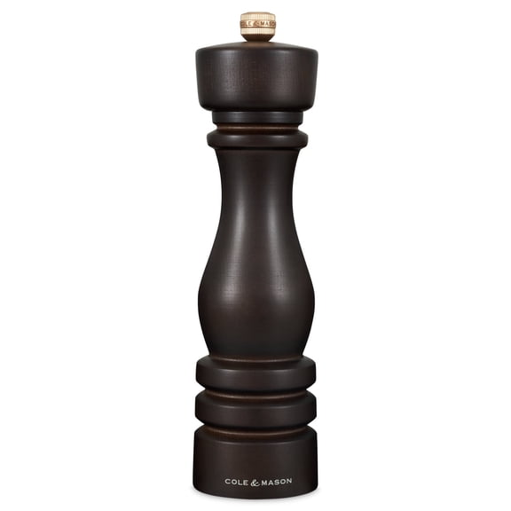 Cole & Mason Chocolate Wood Pepper Mill, Adjustable Precision  Carbon Mechanism, Beech Wood, 220mm