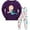 Purple mermaid, variant on WIBACKER 3-8T Toddlr and Little Girls' Long Sleeve Top and Pants Snug Fit 100% Cotton 2 Piece Pajama Set - Flamingo