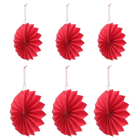 

Frcolor 6Pcs Spring Festival New Year Flower Arrangement Decoration Folding Fans