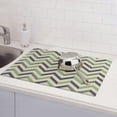 thumbnail image 6 of ZNDUO Absorbent Dish Drying Mat, Microfiber Blue Green Zigzag Pattern Dish Drying Pad for Kitchen Counter, 24 x 18 Inch, 6 of 8